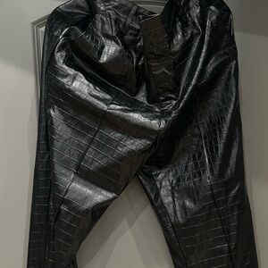 Snakeskin vinyl pants